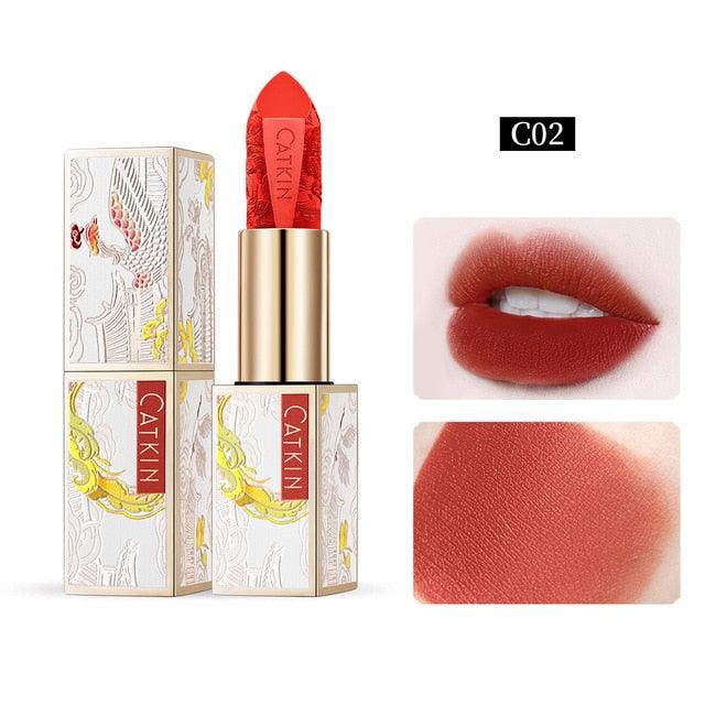 Dreamworld Carving Lipstick, Waterproof Long Lasting Satin Nourish Moisturizing Smooth Soft 0.13 Ounce (M3)(1U86)(F86)