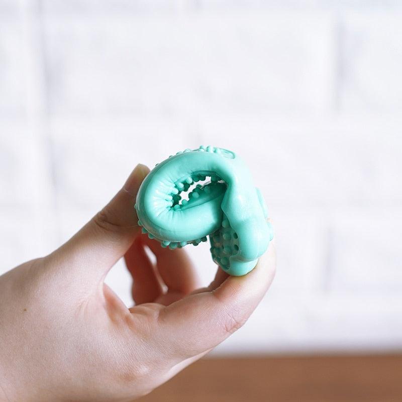 Cute Pet Cats Chew Bite Toys - Cat Foot Shape Cleaning Teeth Toys - Toothbrush Relieve Anxiety Pet Supplies (8W3)(F75)