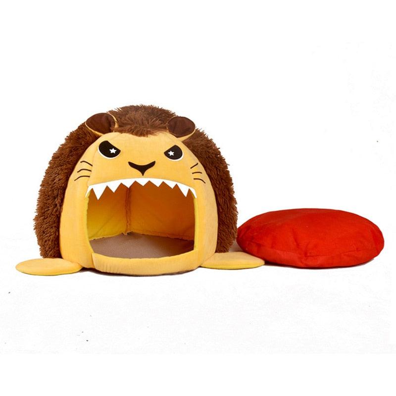 Lion Shape Dog Pet House Products Dog Bed For Dogs Cats Small Animals (9W3)(4W3)(F75)