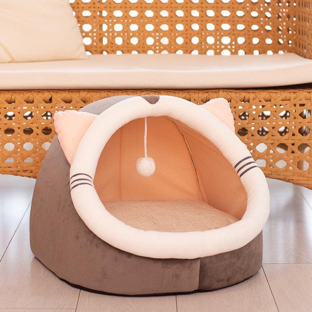 Gorgeous Soft Pet House Cat Bed - Cute Solid Soft Warm Bed (9W3)(F75)
