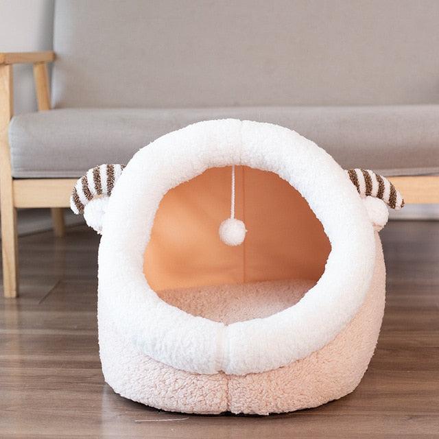 Gorgeous Soft Pet House Cat Bed - Cute Solid Soft Warm Bed (9W3)(F75)