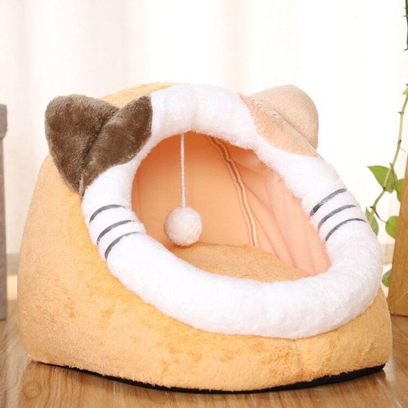 Gorgeous Soft Pet House Cat Bed - Cute Solid Soft Warm Bed (9W3)(F75)