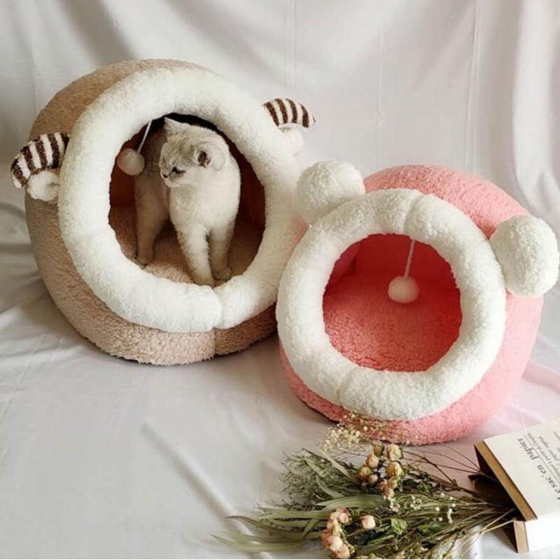 Gorgeous Soft Pet House Cat Bed - Cute Solid Soft Warm Bed (9W3)(F75)