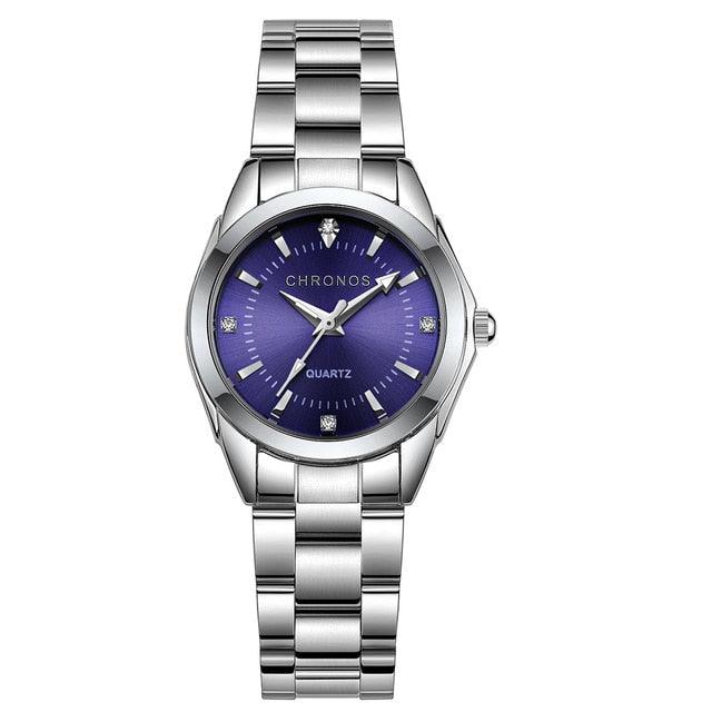 Great Women Luxury Rhinestone Stainless Steel Quartz Watches (D82)(9WH3)