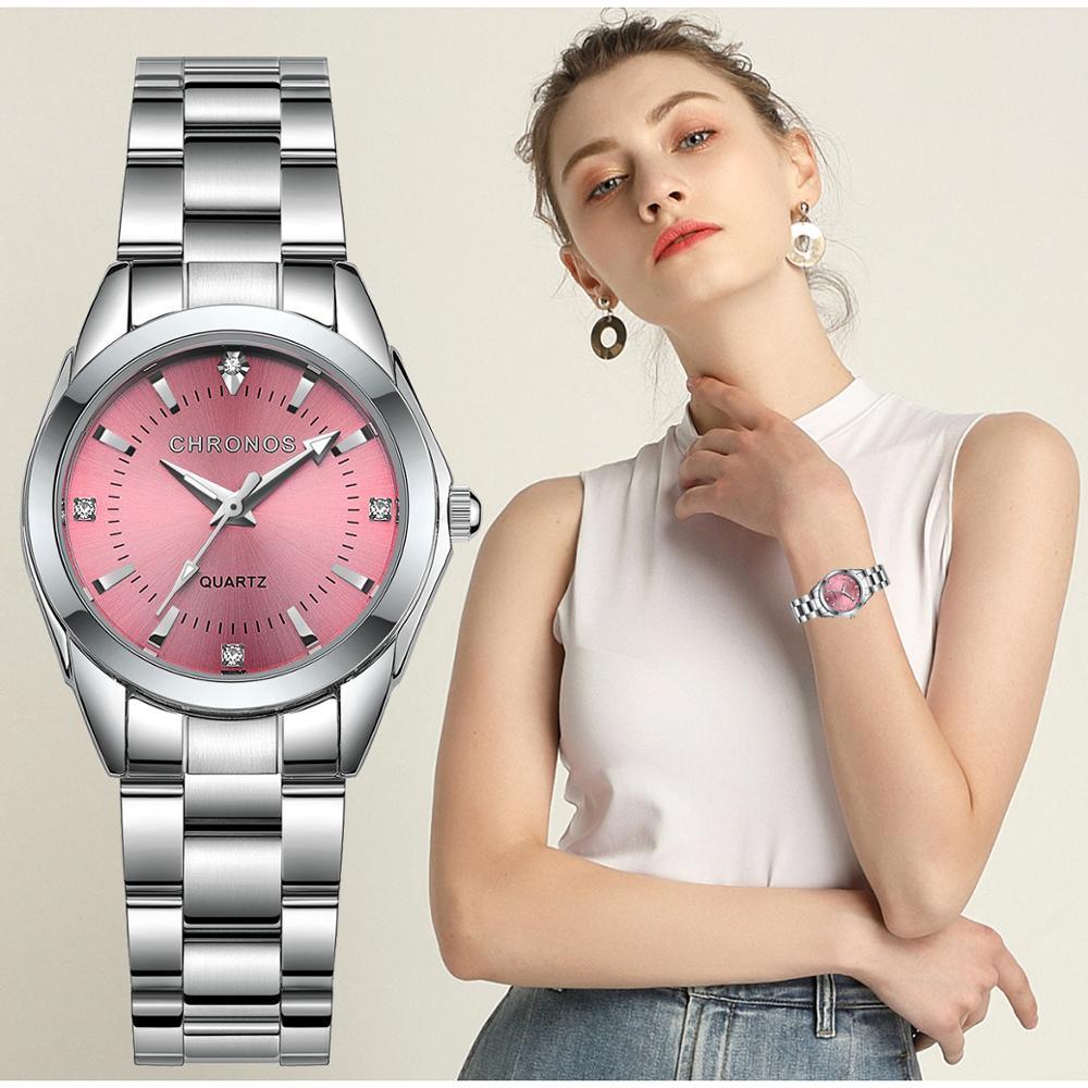 Great Women Luxury Rhinestone Stainless Steel Quartz Watches (D82)(9WH3)