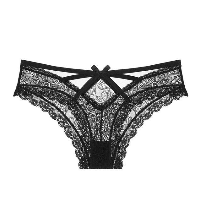 Sexy Transparent Gorgeous Panties - Women's Lace Low Waist Briefs Hollow Out Underwear (TSP1)(F28)