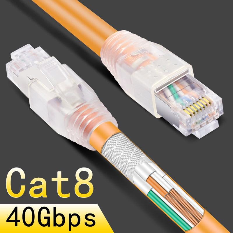 Rj45 8p8c 40Gbps Ethernet cable cat8 home router high-speed network jumper Internet connection cable (CA2)(F52)