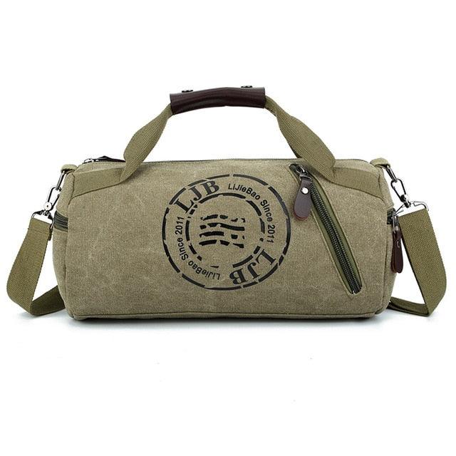 Canvas Gym Duffle Bag - Fitness Gadgets Shoulder Gym Bag - Training Sports Bag - Travel (D78)(LT3)