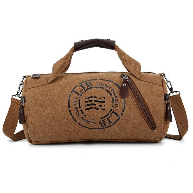 Canvas Gym Duffle Bag - Fitness Gadgets Shoulder Gym Bag - Training Sports Bag - Travel (D78)(LT3)