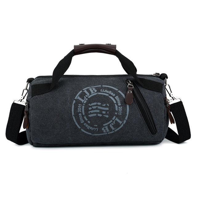 Canvas Gym Duffle Bag - Fitness Gadgets Shoulder Gym Bag - Training Sports Bag - Travel (D78)(LT3)