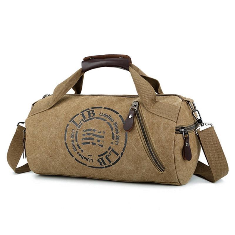 Canvas Gym Duffle Bag - Fitness Gadgets Shoulder Gym Bag - Training Sports Bag - Travel (D78)(LT3)