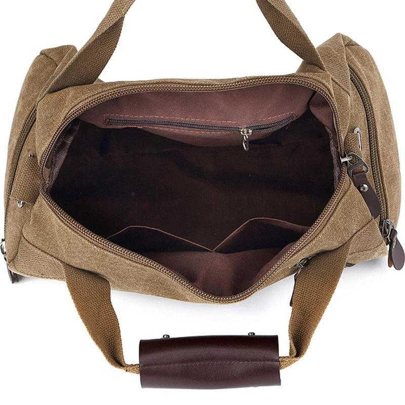 Canvas Gym Duffle Bag - Fitness Gadgets Shoulder Gym Bag - Training Sports Bag - Travel (D78)(LT3)