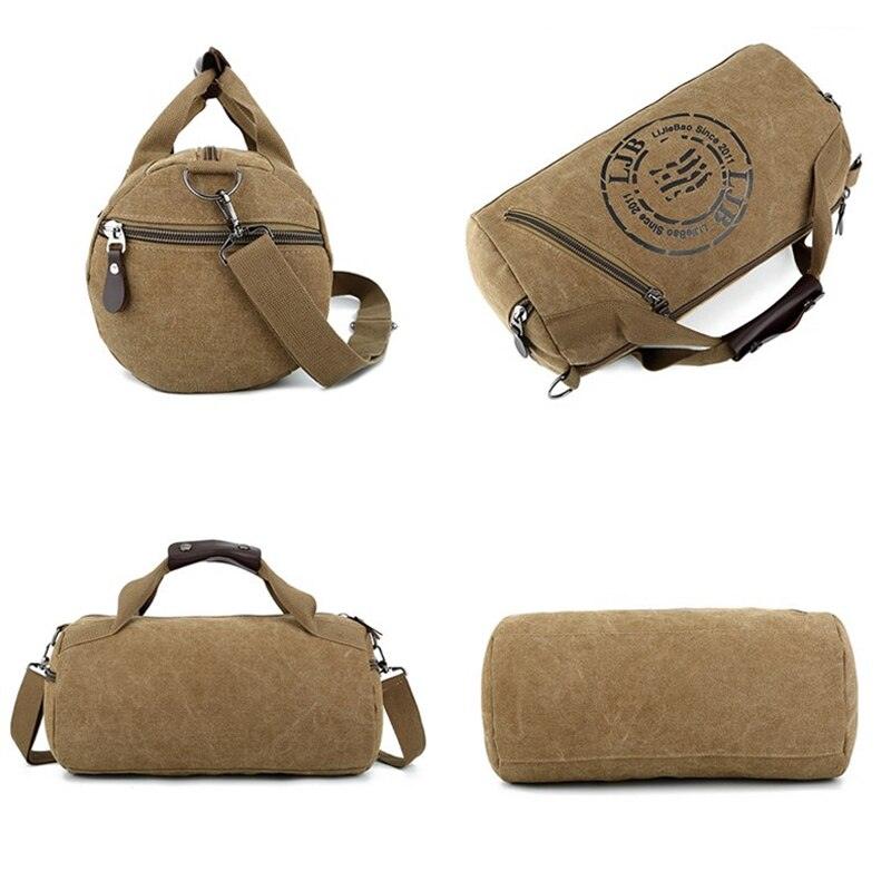 Canvas Gym Duffle Bag - Fitness Gadgets Shoulder Gym Bag - Training Sports Bag - Travel (D78)(LT3)