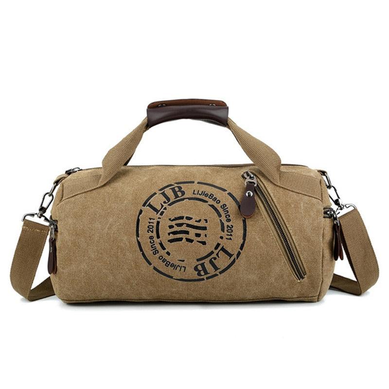 Canvas Gym Duffle Bag - Fitness Gadgets Shoulder Gym Bag - Training Sports Bag - Travel (D78)(LT3)