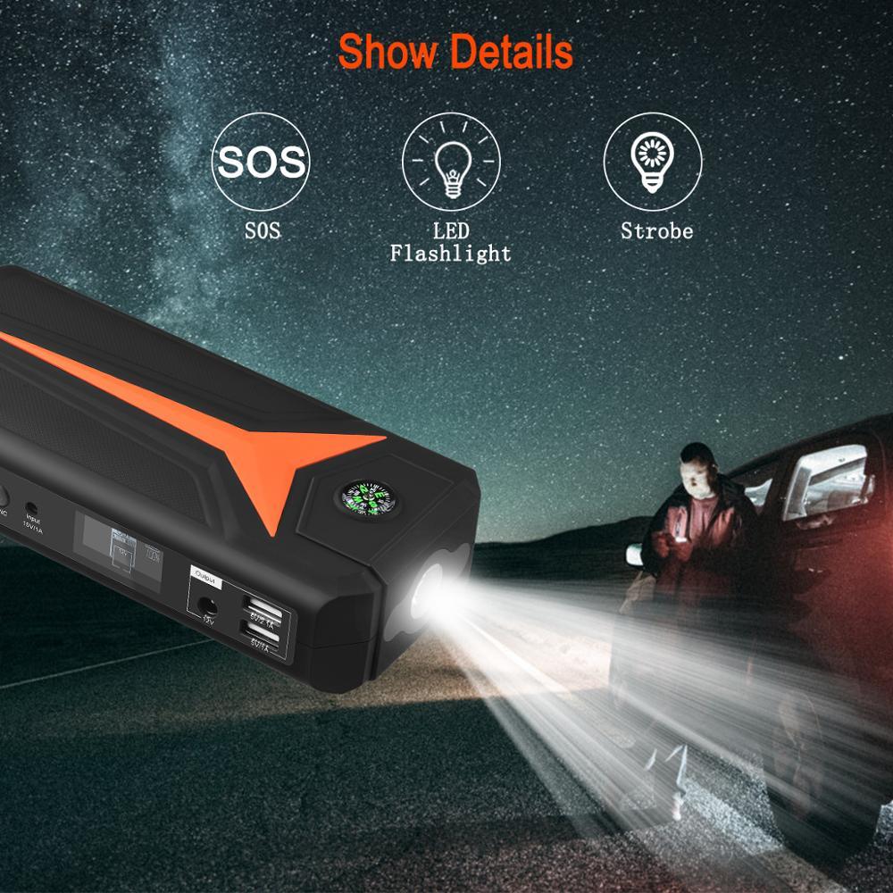 Car Jump Starter 1500A Jump Starter Booster 12V Car Buster Auto Starting Device Vehicle Emergency Start Battery Power Bank (CT6)(3U60)