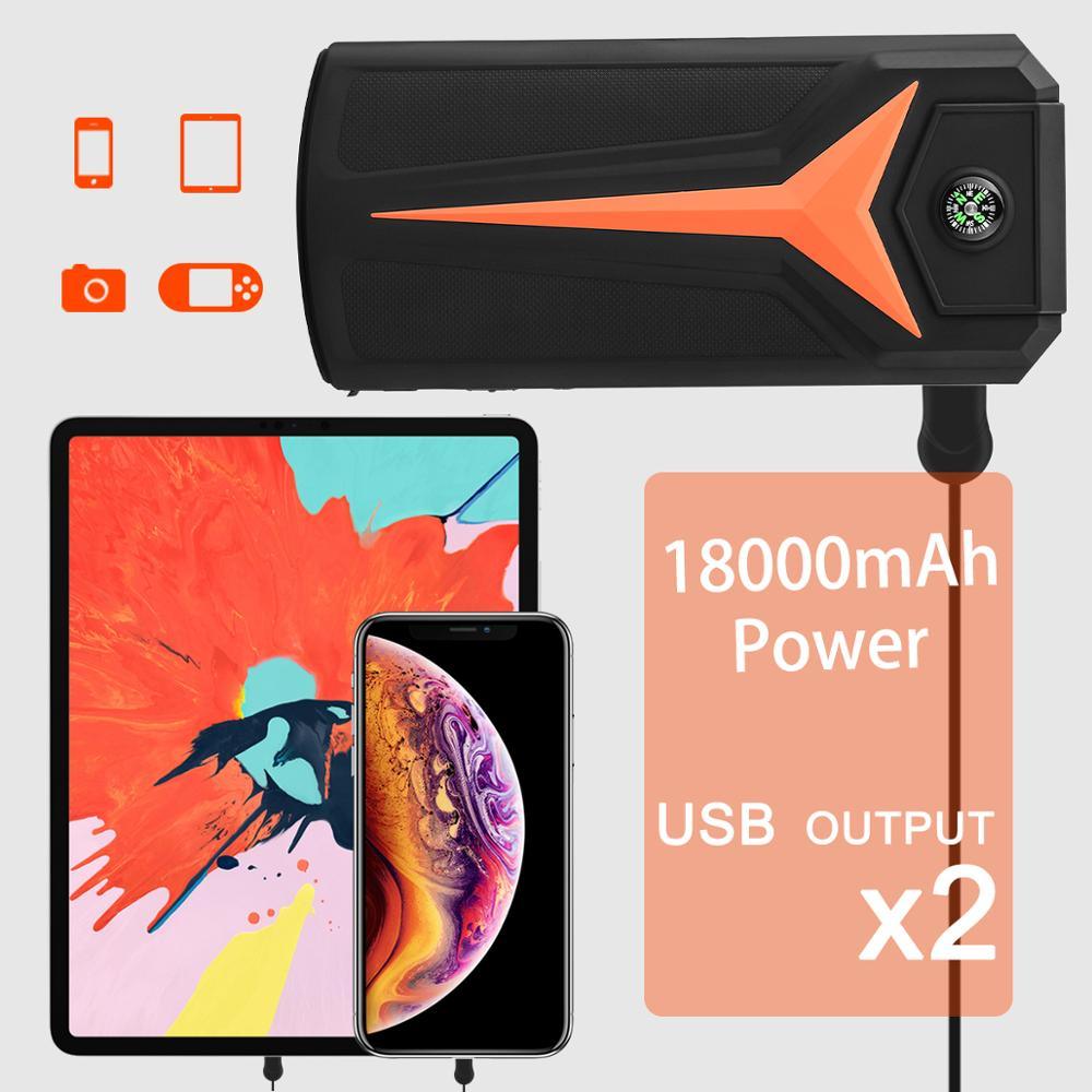 Car Jump Starter 1500A Jump Starter Booster 12V Car Buster Auto Starting Device Vehicle Emergency Start Battery Power Bank (CT6)(3U60)