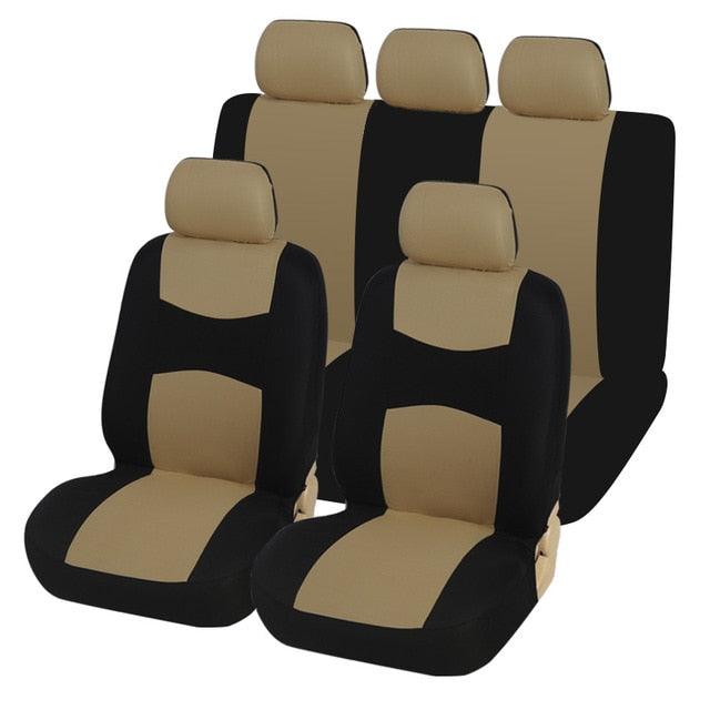 Car Seat Covers - Fit Most Car, Truck, SUV, or Van - 100% Breathable With 2 mm Composite Sponge Polyester Cloth (7WH1)(F89)