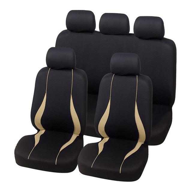 Car Seat Covers - Fit Most Car, Truck, SUV, or Van - 100% Breathable With 2 mm Composite Sponge Polyester Cloth (7WH1)(F89)