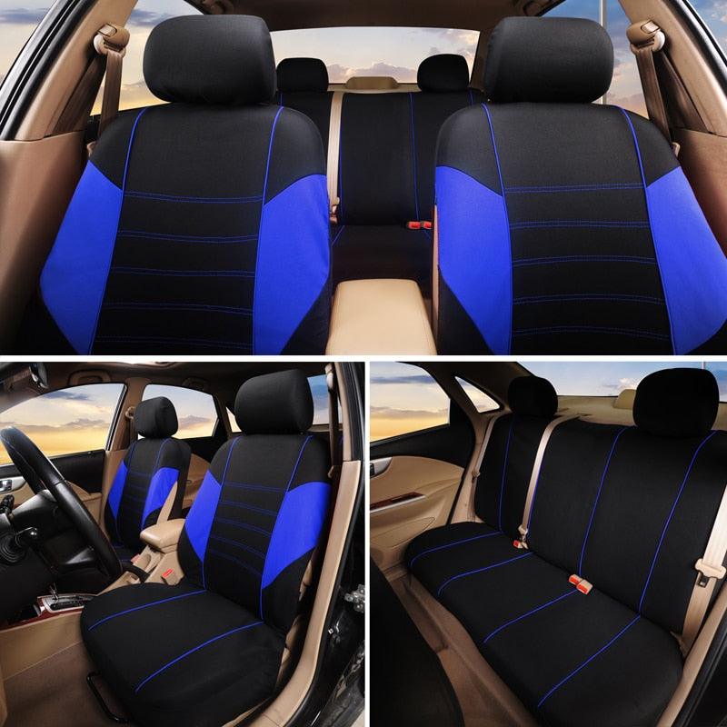 Car Seat Covers - Fit Most Car, Truck, SUV, or Van - 100% Breathable With 2 mm Composite Sponge Polyester Cloth (7WH1)(F89)