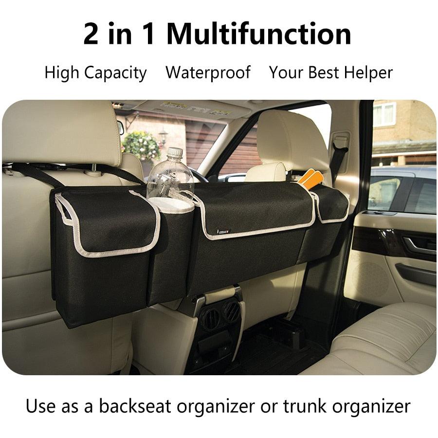 Car Trunk Organizer - Backseat Storage Bag - Big Size Auto Seat Back Oxford Organizers (D79)(3LT1)