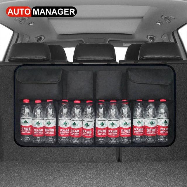 Car Trunk Organizer - Backseat Storage Bag - High Capacity Adjustable Auto Seat Back (D79)(3LT1)