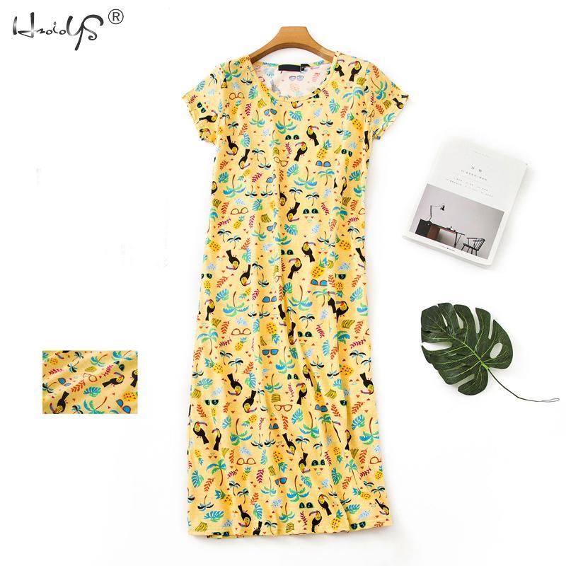 Amazing Women's Night Dress - 100% Cotton Sleep Shirts - Ladies Summer Home Dress (ZP2)
