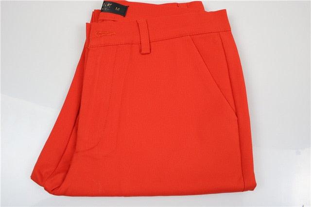 Casual High Waist Cotton Pants - Women's Fashion Elegant Slim Waist oversized Trousers - Plus Size Pencil Pant (BP)