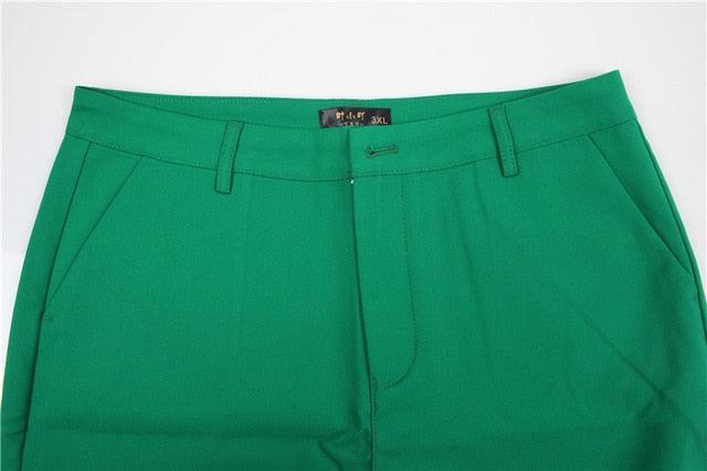 Casual Office Pure Color Women Pencil Pants - Plus Size - Straight Formal Pants - Oversized Business Trousers (BP)(F25)