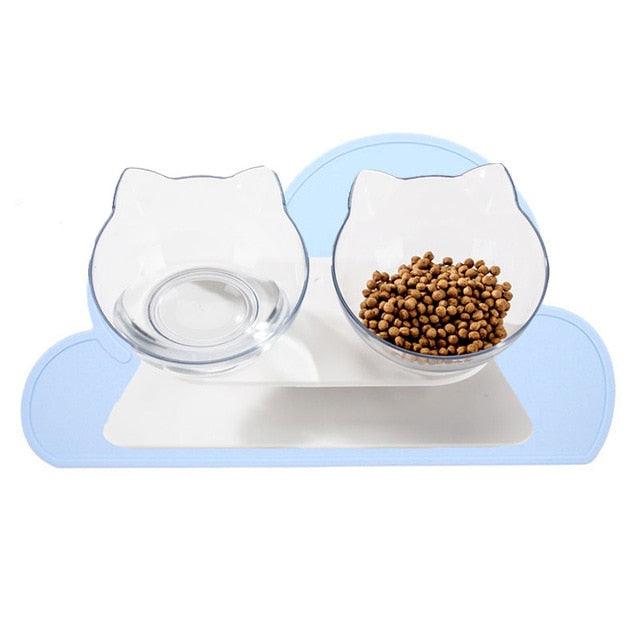 Great Bowls Double Bowls Non-slip With Raised Stand Pet Food And Water Bowls Feeders (6W1)(F71)