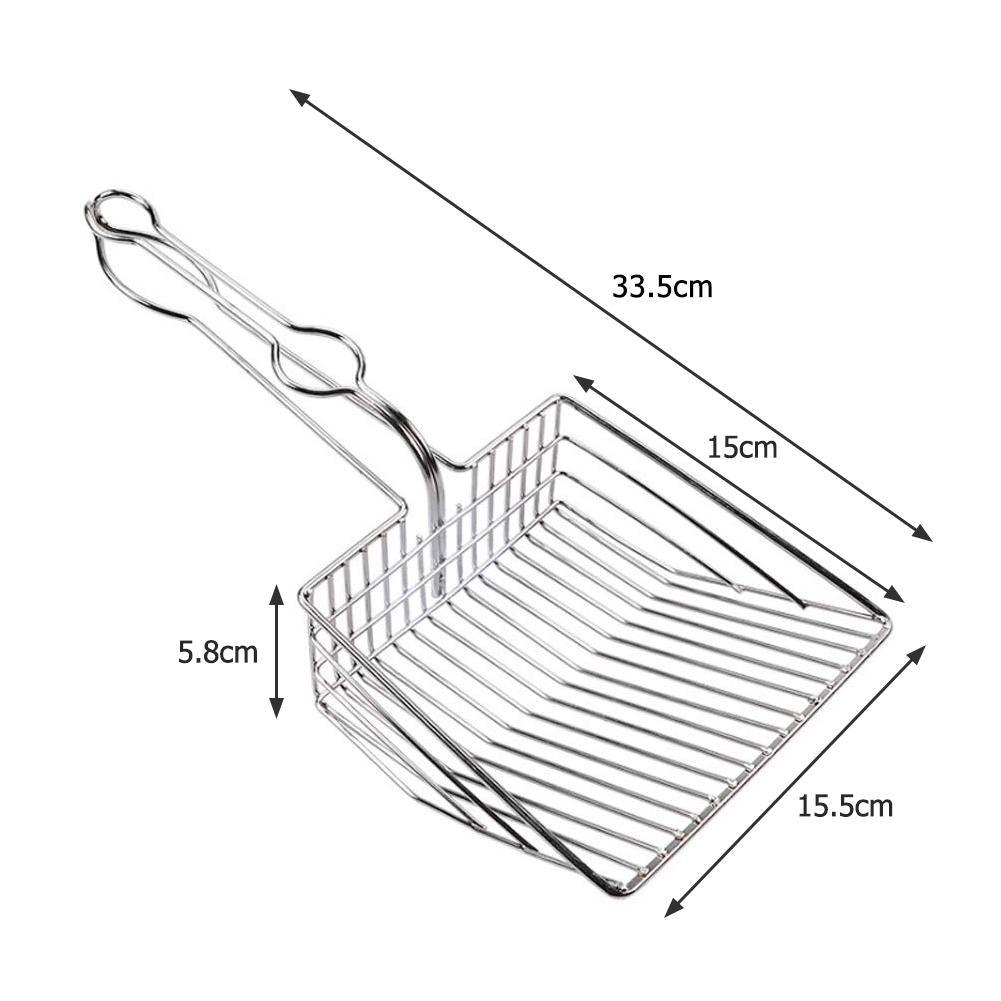 Cat Litter Scooper - Metal Iron Hollow Cat Holder Pet Poop Cat Shovel Metal Scoop Care Tools (2U75)