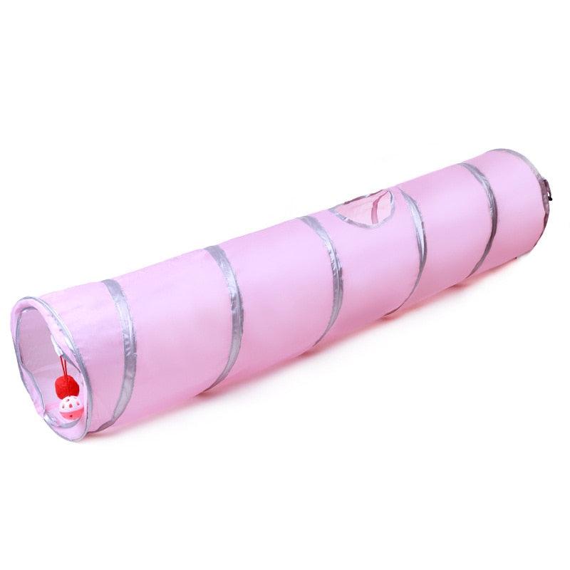 Great Cat Tunnel Pet Tube Collapsible Play Toy - Indoor Outdoor Kitty Puppy Toys - Puzzle Exercising Hiding Training (D75)(8W3)