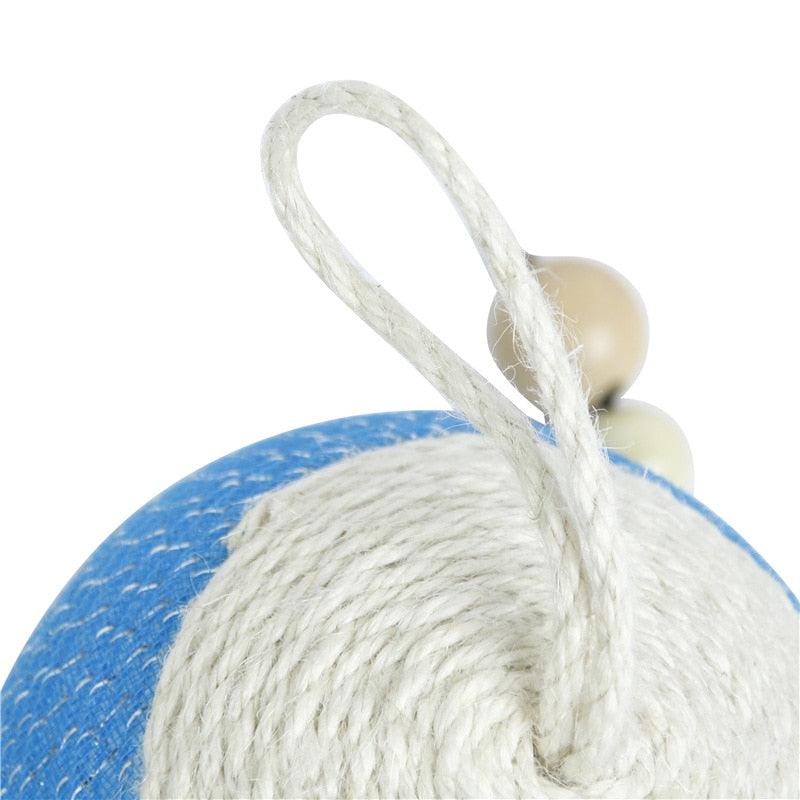Pet Cat Toy Dumbbell Sisal Scraper Grinding Claw Kitten Toys - With Bell Ball Make Cat Funny Pet Supplies (8W3)