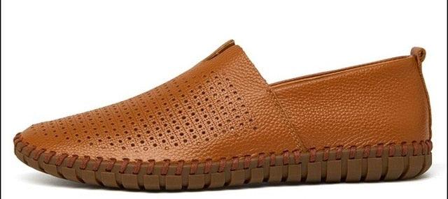 Genuine Men's Loafers Fashion Handmade Moccasins Soft Slip On Shoe (MSC2)(F12)