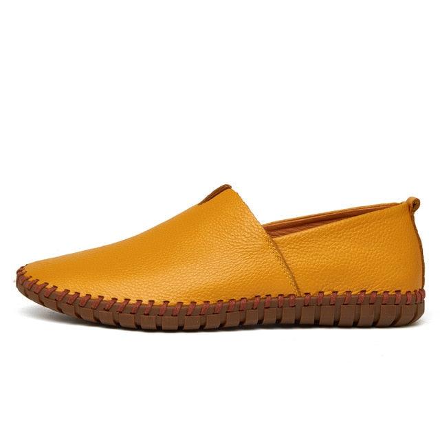 Genuine Men's Loafers Fashion Handmade Moccasins Soft Slip On Shoe (MSC2)(F12)