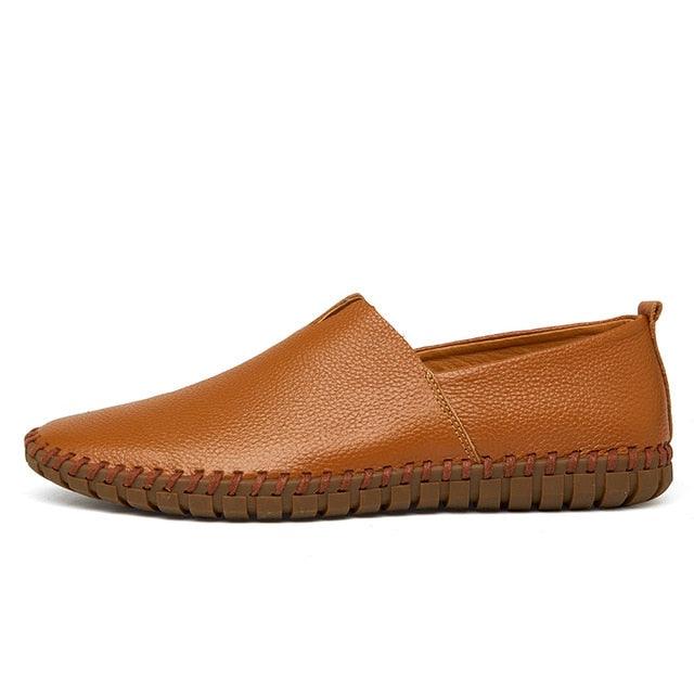 Genuine Men's Loafers Fashion Handmade Moccasins Soft Slip On Shoe (MSC2)(F12)