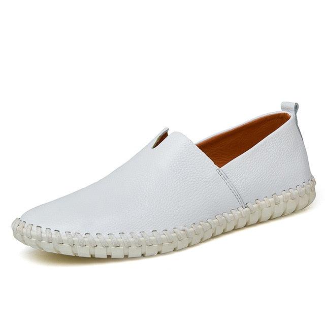Genuine Men's Loafers Fashion Handmade Moccasins Soft Slip On Shoe (MSC2)(F12)