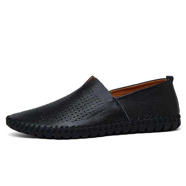 Genuine Men's Loafers Fashion Handmade Moccasins Soft Slip On Shoe (MSC2)(F12)