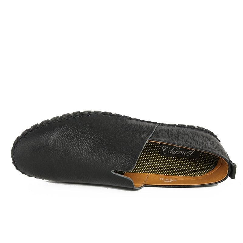 Genuine Men's Loafers Fashion Handmade Moccasins Soft Slip On Shoe (MSC2)(F12)