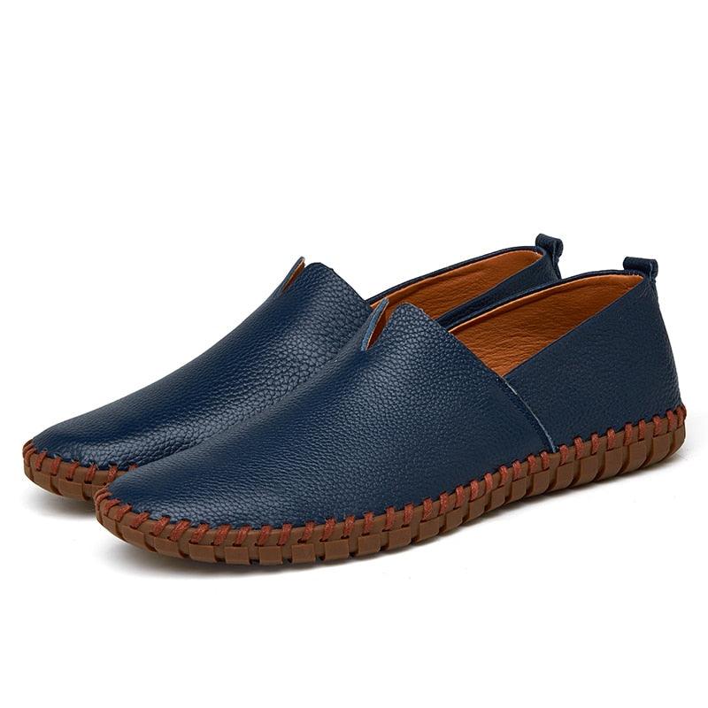 Genuine Men's Loafers Fashion Handmade Moccasins Soft Slip On Shoe (MSC2)(F12)