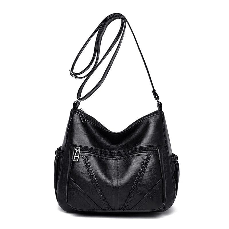 Great Women's Bags - Good Quality - Very Soft Washed PU Leather Shoulder Bag (WH4)(WH2)