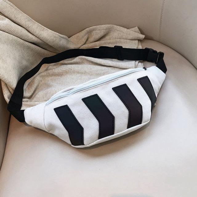 Chest Bag - Canvas Fanny Pack - Boy Street Reflective Crossbody Pack Casual Travel Bags (LT8)