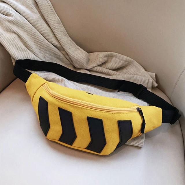Chest Bag - Canvas Fanny Pack - Boy Street Reflective Crossbody Pack Casual Travel Bags (LT8)
