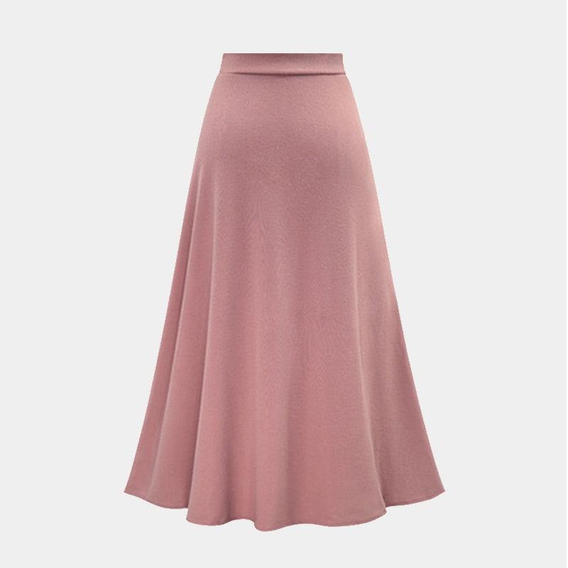 Gorgeous Chiffon Ruffle Women's Long Skirt - High Waist Bowtie Split Irregular Maxi Skirts - Ladies Spring Winter Office Clothes (D23)(D20)(TB7)(TP6)
