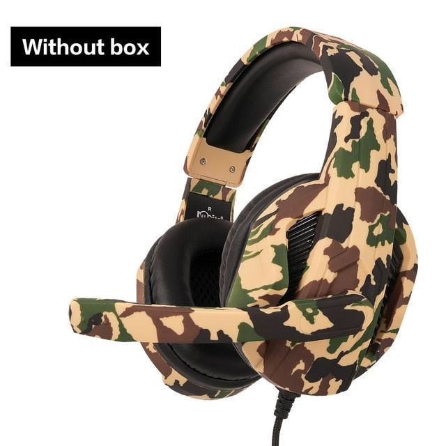 Trending Gaming Headset - Wired Camouflage Earphone Game Headphone with Microphone Stereo Sound Bass for PC Gamer/Laptop/Phone/PS4 (AH)(F49)