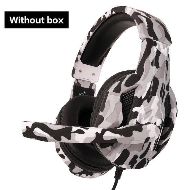 Trending Gaming Headset - Wired Camouflage Earphone Game Headphone with Microphone Stereo Sound Bass for PC Gamer/Laptop/Phone/PS4 (AH)(F49)