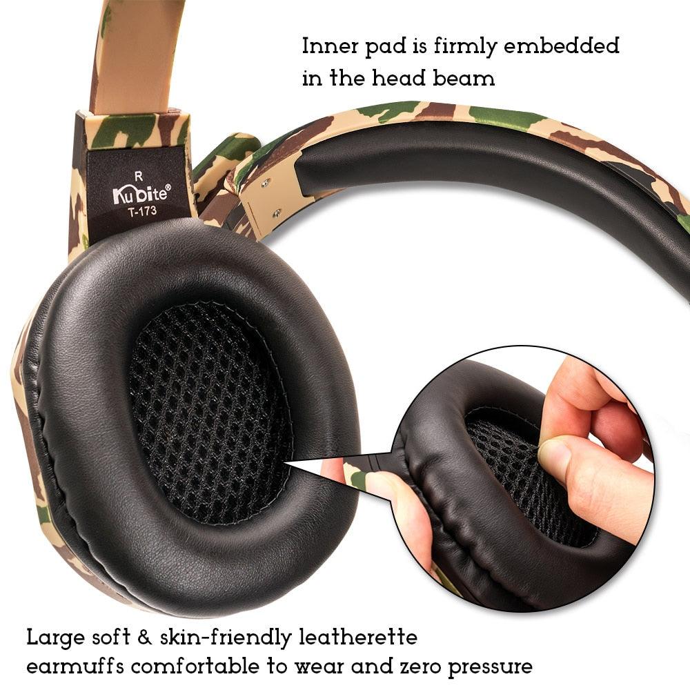 Trending Gaming Headset - Wired Camouflage Earphone Game Headphone with Microphone Stereo Sound Bass for PC Gamer/Laptop/Phone/PS4 (AH)(F49)