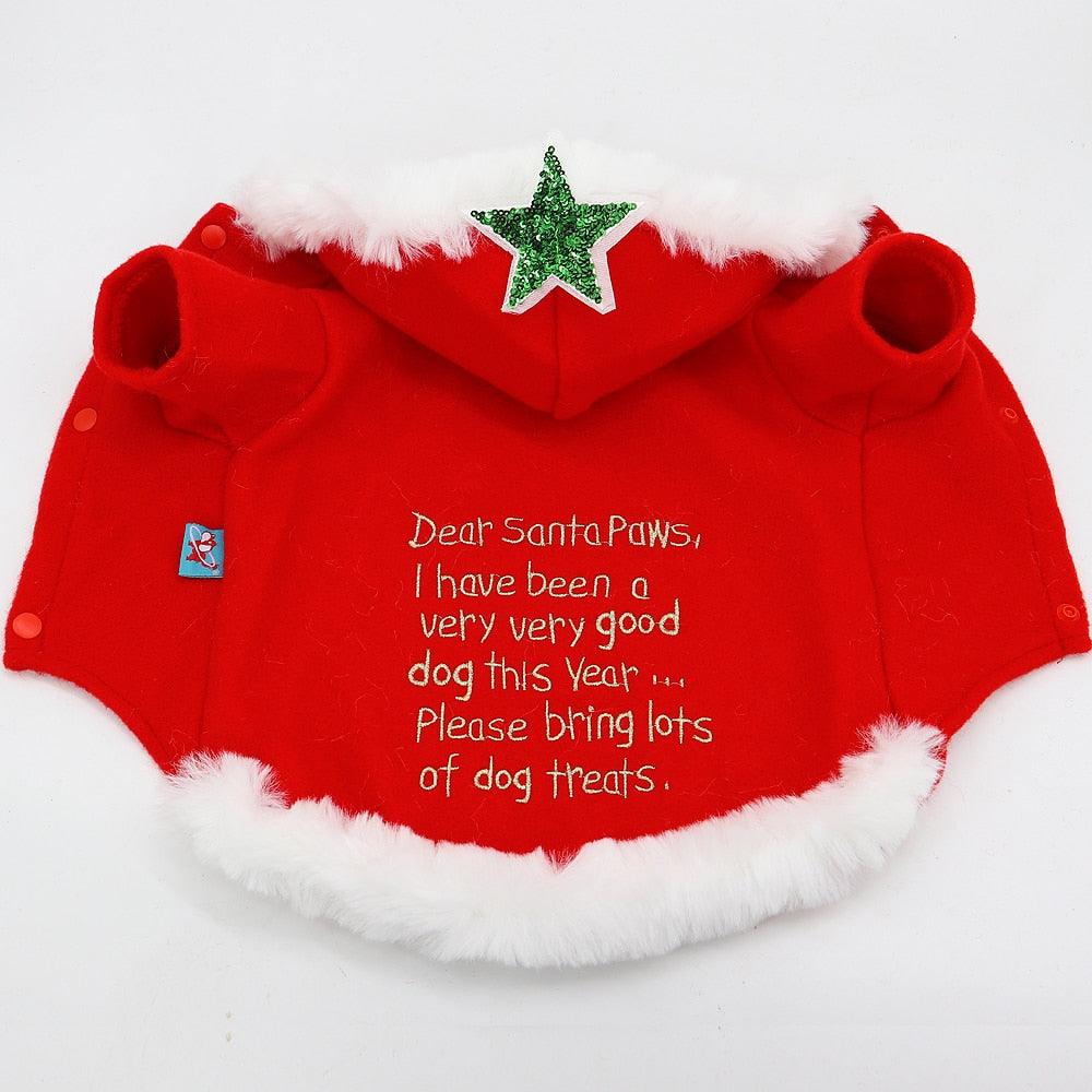 Christmas Dog Clothes - Costume Warm Winter Dog Jacket Coat Hooded Puppy (W2)(W4)(W3)