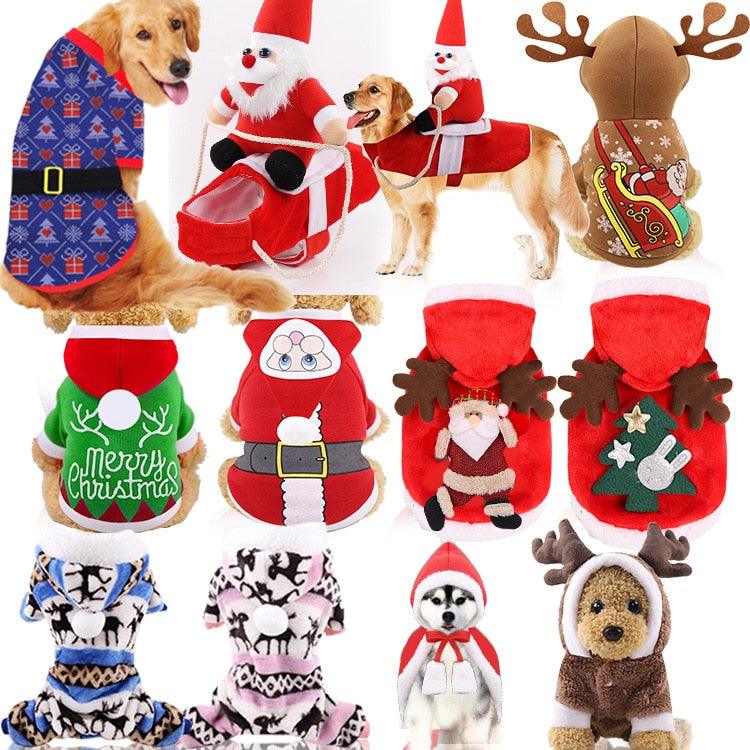 Trending Christmas Dog Clothes - Puppy Santa Costume - Chihuahua Yorkshire Pet Cat Clothing (W2)(W7)(W4)(F69)