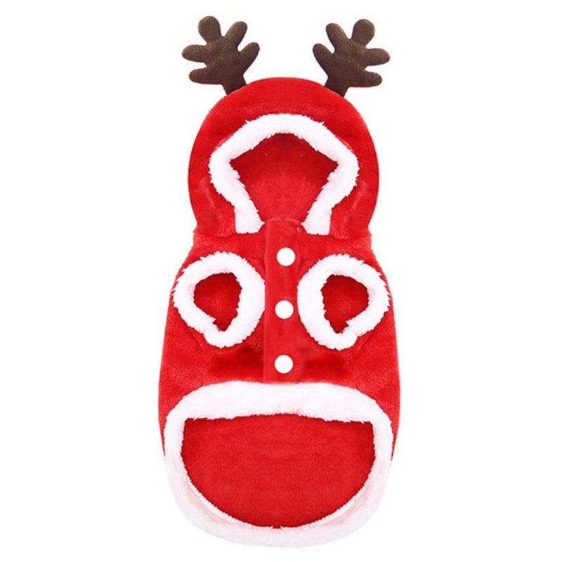Christmas Dog Clothes - Small Dogs Santa Elk Dress Up Costume Pug Chihuahua Yorkshire Pet Cat Clothing (2U69)