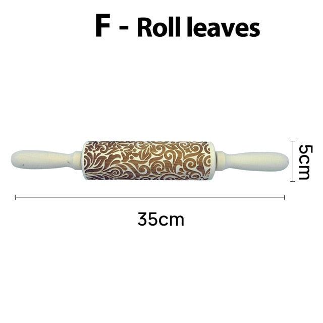 Christmas Deer Cartoon Baking Rolling pin Cake Biscuit Fondant Dough Engraved Roller - Fortune Cookies - Cookie Day(D61)(AK4)(AK2)